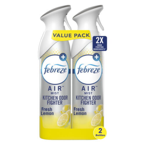 Febreze Air Febreze Kitchen Odor Fighter Air Freshener, Fresh Lemon, 8.8 oz, 2 Ct