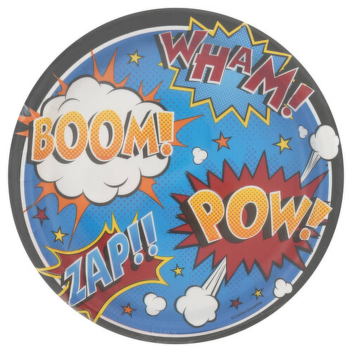 Celebrations Plates, Superhero Slogans