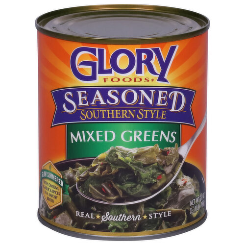 Glory Foods Mixed Greens, Southern Style, Seasoned