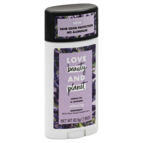 Love Beauty & Planet Deodorant, Relaxing, Argan Oil & Lavender