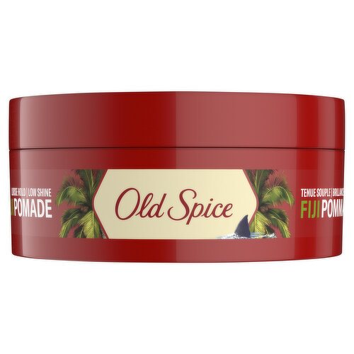 Old Spice Fiji Hair Styling Pomade for Men, Loose Hold, Low Shine, 2.22 oz