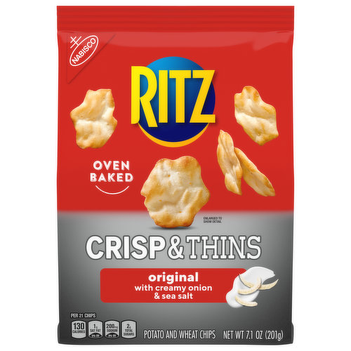 Ritz Crisp & Thins Potato and Wheat Chips, Original