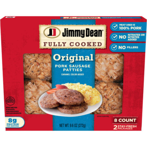 Jimmy Dean Fully Cooked Original Pork Breakfast Sausage Patties