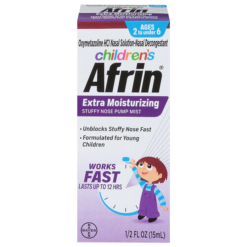 Afrin Children's Stuffy Nose Pump Mist, Extra Moisturizing