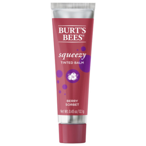 Burt's Bees Balm, Tinted, Squeezy, Berry Sorbet