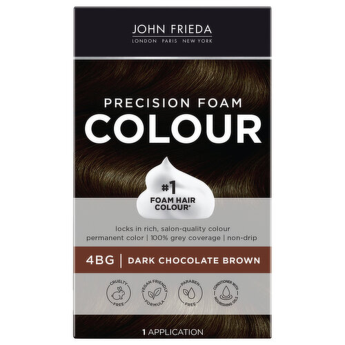 John Frieda Foam Hair Colour, Precision, Dark Chocolate Brown 4BG