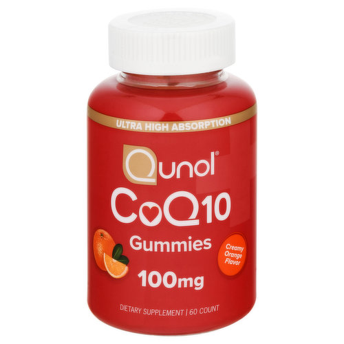 Qunol CoQ10, 100 mg, Gummies, Creamy Orange Flavor