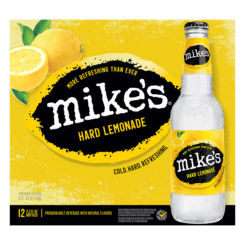 Mike's Beer, Malt Beverage, Premium, Hard Lemonade