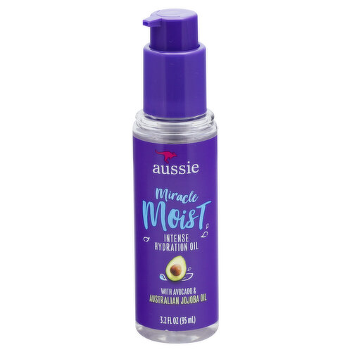 Aussie Miracle Moist Hydration Oil, Intense, with Avocado & Australian Jojoba Oil