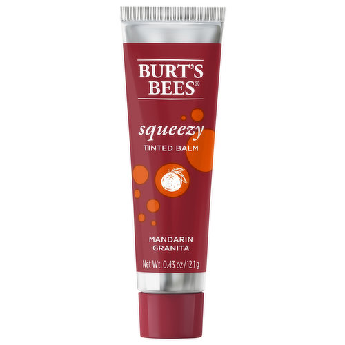 Burt's Bees Tinted Balm, Mandarin Granita, Squeezy