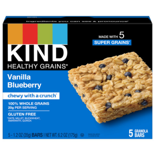 Kind Healthy Grains Granola Bars, Vanilla Blueberry