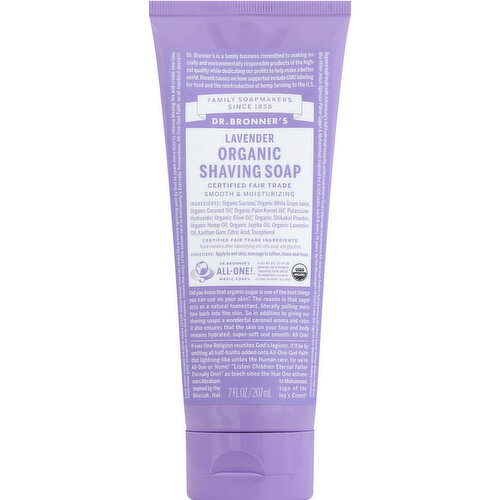 Dr. Bronner's Magic All-One Shaving Gel, Organic, Lavender