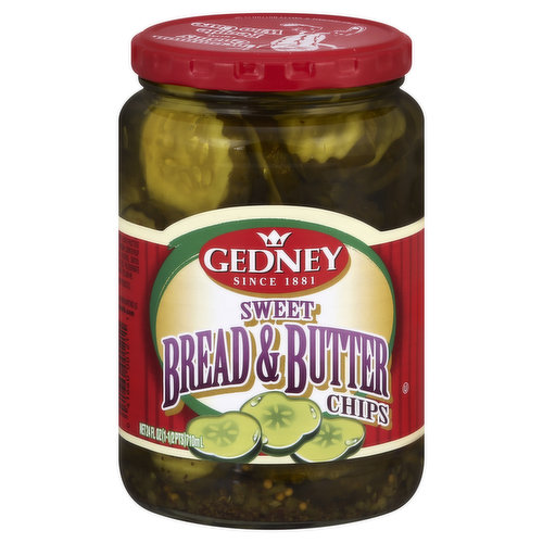 Gedney Pickles, Bread & Butter Chips, Sweet