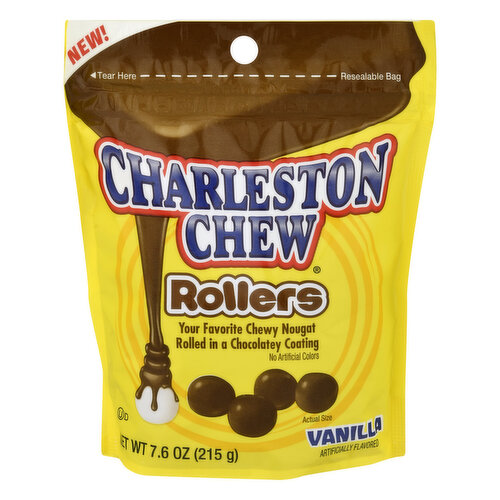 Charleston Chew Rollers Nougat, Vanilla, Rollers