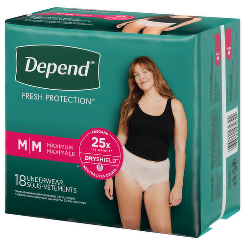 Depend Underwear, Maximum, Small, for Women « Discount Drug Mart