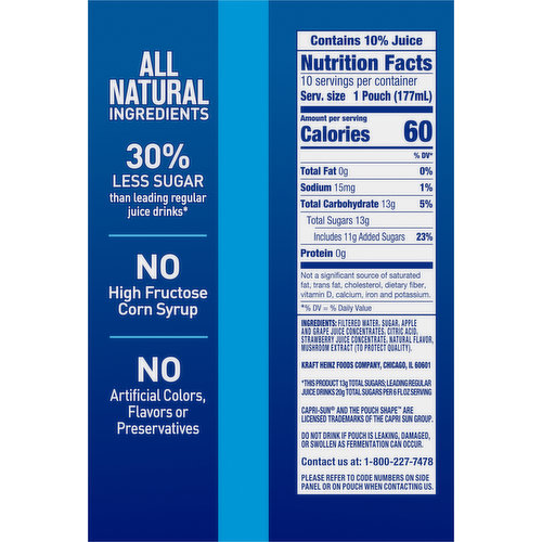 capri sun ingredients label