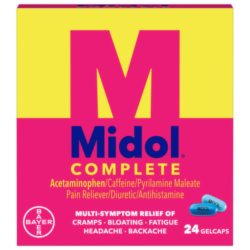 Midol Complete Multi-Symptom Relief, Gelcaps