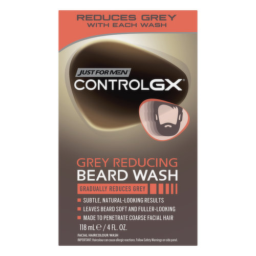 Just For Men ControlGX Beard Wash, Grey Reducing