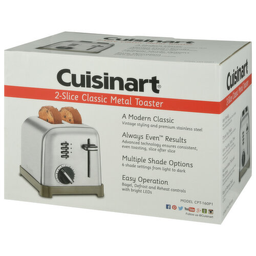  Cuisinart CPT-160 Metal Classic 2-Slice Toaster