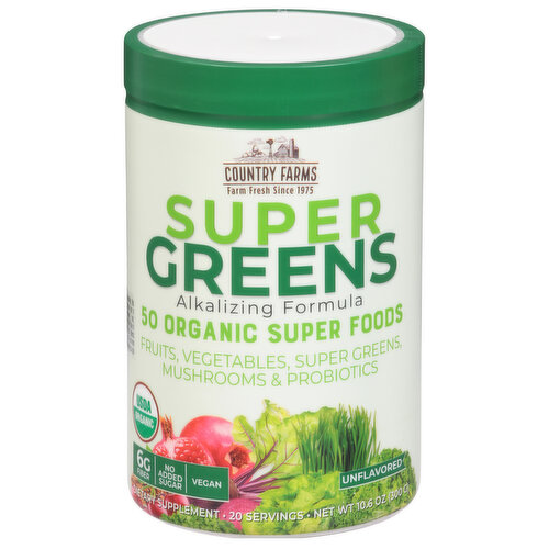 Country Farms Alkalizing Formula, Super Greens