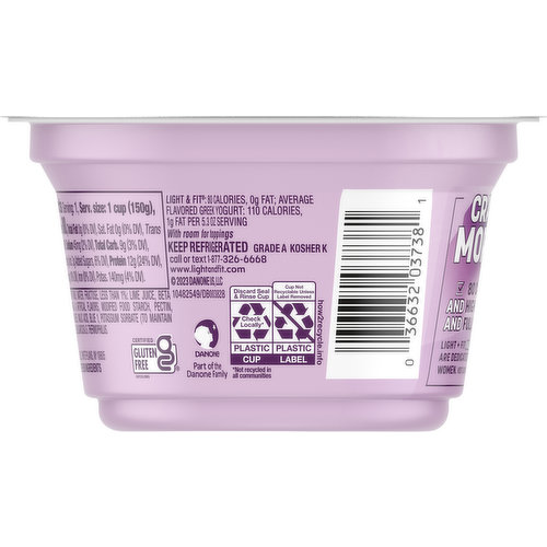 Dannon Light + Fit Yogurt, Fat Free, Key Lime, Greek