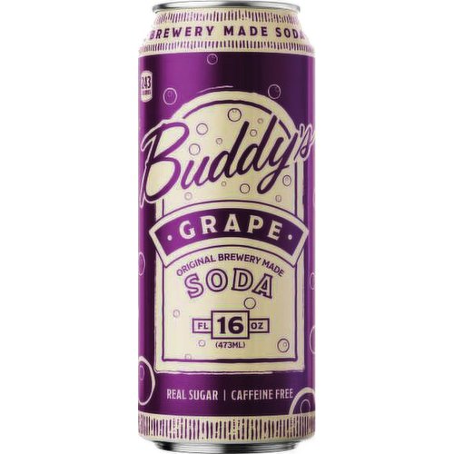 Buddy's Soda Grape Soda Can