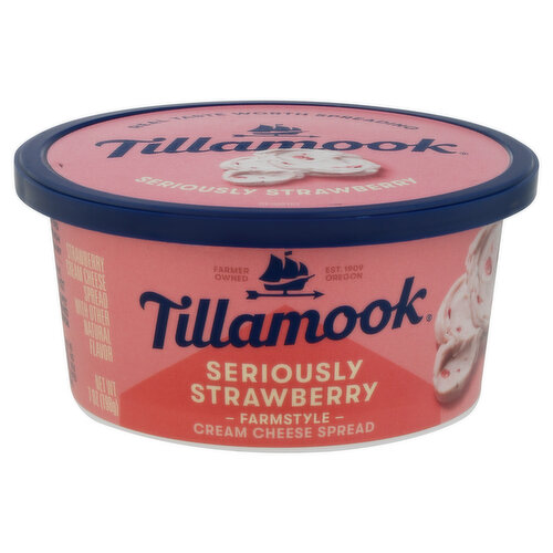 Tillamook Cream Cheese Spread, Seriously Strawberry, Farmstyle