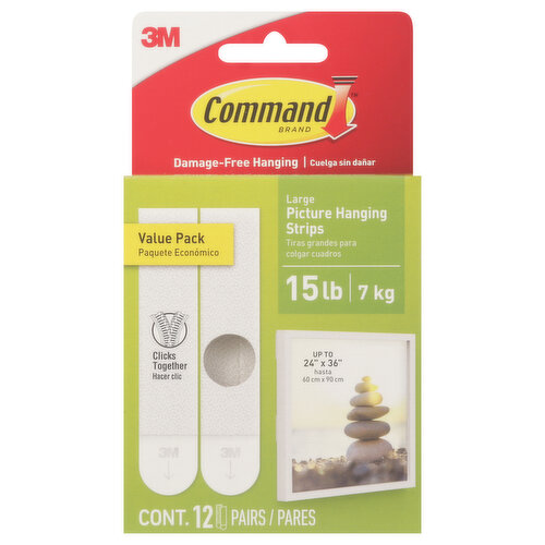 Command Picture Hanging Strips, Large, Value Pack