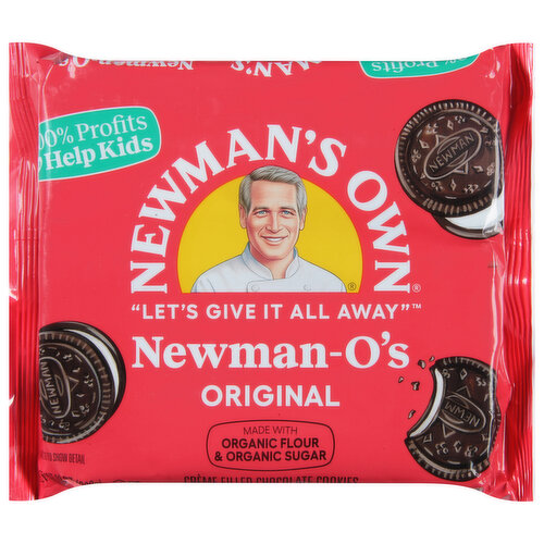 Newman's Own Chocolate Cookies, Creme Filled, Original