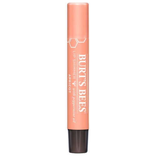 Burt's Bees Lip Shimmer, with Peppermint Oil, Apricot