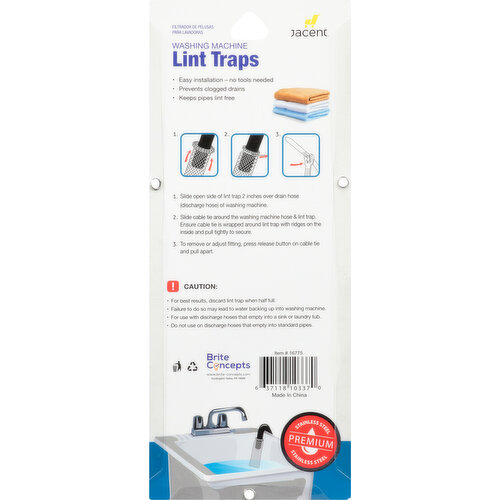 Brite Concepts Stainless Steel Washing Machine Lint Traps: Washer