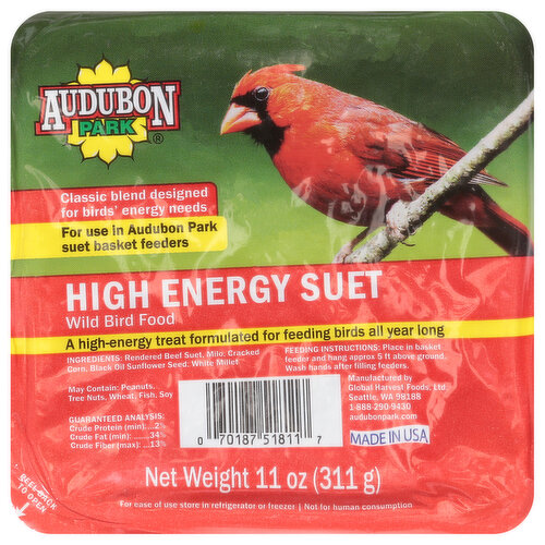 Audubon Park Wild Bird Food, High Energy Suet