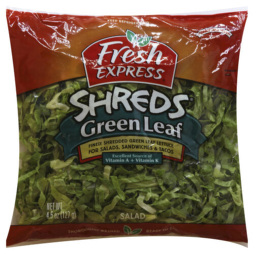 Fresh Express Shreds Salad, Green Leaf