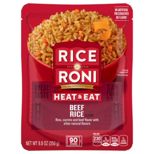 Rice-A-Roni Rice, Beef Flavor, Heat & Eat