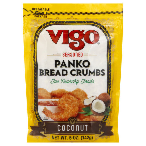 VIGO Bread Crumbs, Panko, Coconut, Seasoned