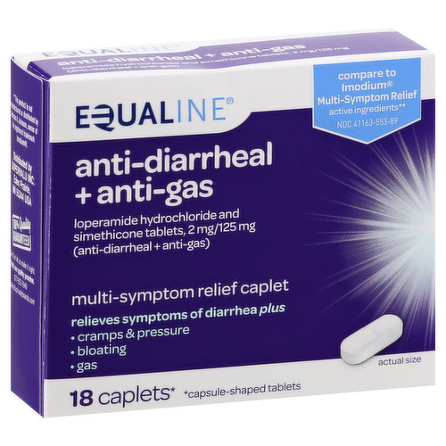 Equaline Anti-Diarrheal + Anti-Gas, Caplets