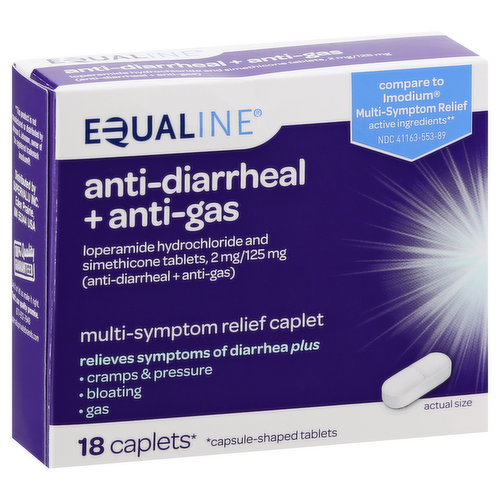 EQUALINE Anti-Diarrheal + Anti-Gas, Caplets