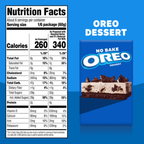 Jell-O Oreo Dessert Kit with Filling Mix, Crust Mix & Cookie Pieces