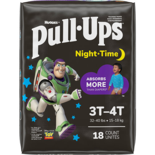 Pull-Ups Night-Time Girls' Potty Training Pants, 3T-4T (32-40 lbs