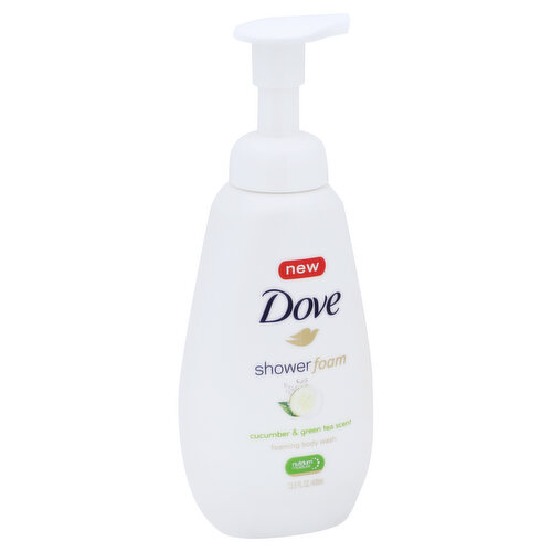 Dove Shower Foam Body Wash, Foaming, Cucumber & Green Tea Scent