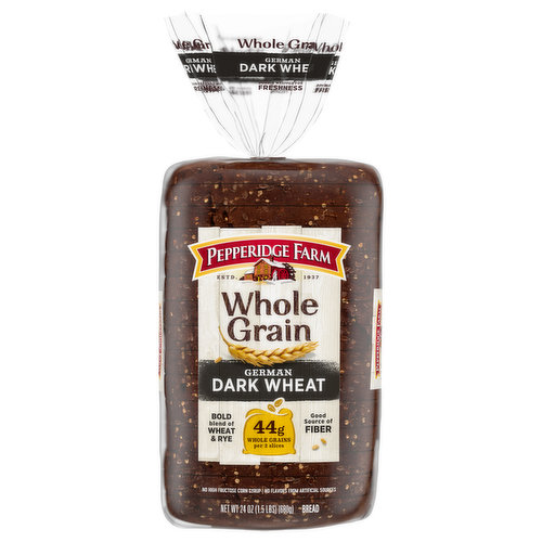 Pepperidge Farm Bread, Whole Grain, German Dark Wheat