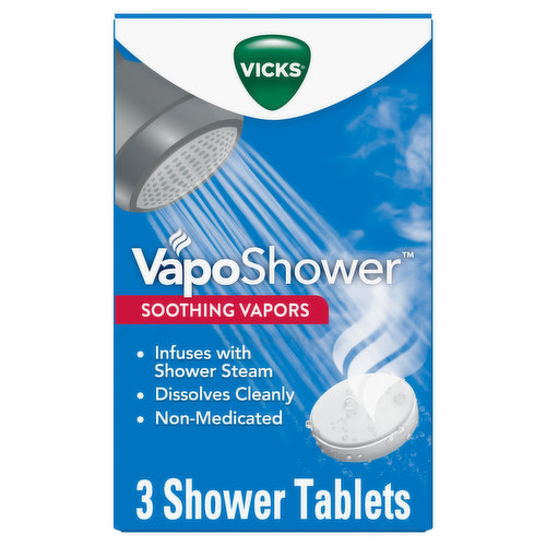 Vicks Vicks VapoShower, Dissolvable Shower Tablets, Soothing Non-Medicated Vicks Vapors, 3 Ct