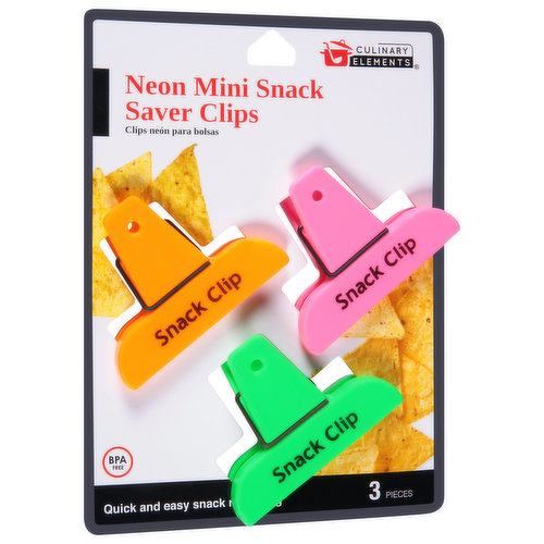 Culinary Elements Clips, Snack Saver, Neon Mini