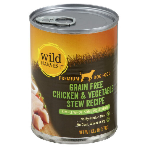 Wild Harvest Dog Food, Premium, Grain Free, Chicken & Vegetable Stew Recipe