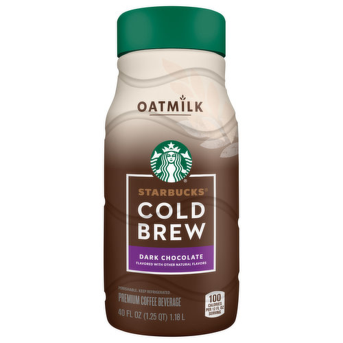 Starbucks Coffee Beverage, Dark Chocolate, Oatmilk, Cold Brew, Premium
