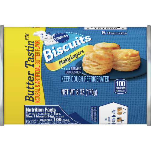 Pillsbury Flaky Layers Butter Tastin' Biscuits