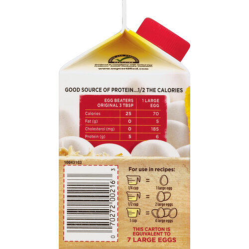 Egg Beaters Liquid Egg Substitutes, Original 16 Oz, Eggs