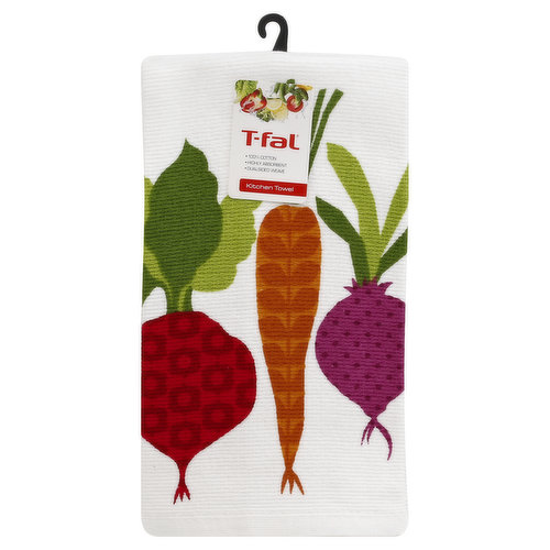 T-fal Kitchen Towel, Dual, Veggies Print