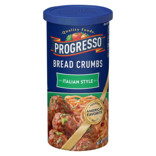 Ignite your love and passion for food with Progresso Italian Style Bread Crumbs. A versatile addition to any pantry, these delicious bread crumbs add Italian flair to every recipe. Achieve golden crispness and satisfying crunch for your favorite dishes with a lightly toasted taste and savory herb flavor that's loved by home chefs everywhere.