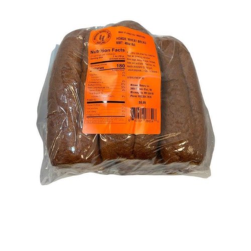 Midwest Bakery & Cafe Hoagie Wheat Bread, 8 Count